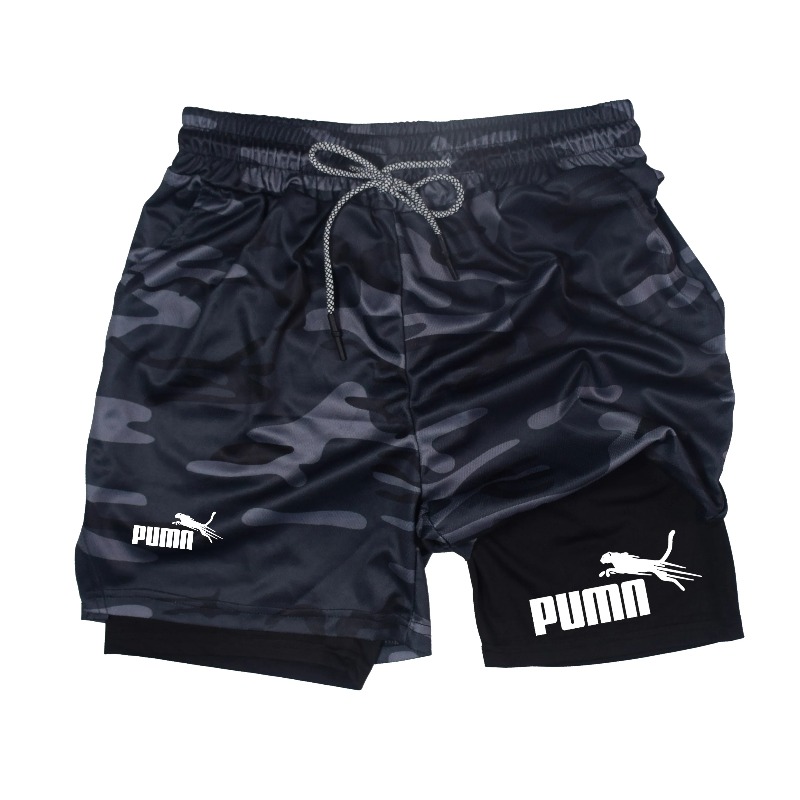Compression Shorts Athletes - Sommer Atmungsaktive Zwei-in-Eins Doppelschicht-Shorts Herren Elastische