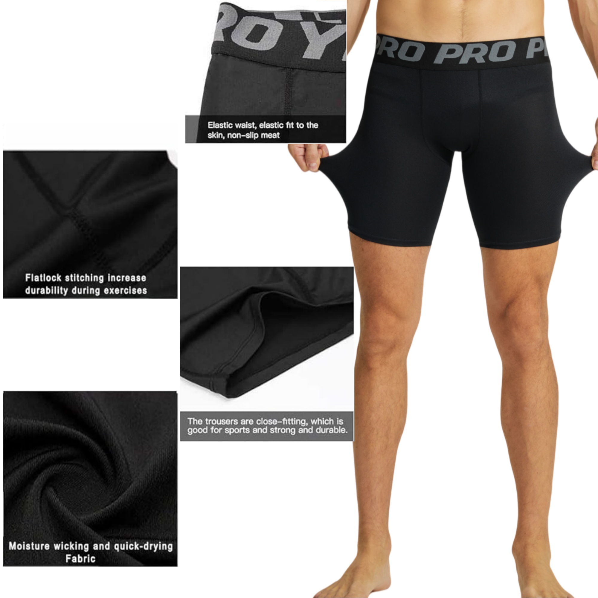Compression Shorts Athletes - Herren Kompressions-Sportshorts Spandex Laufboxershorts Athletische Workout-Performance-Unterwäsche