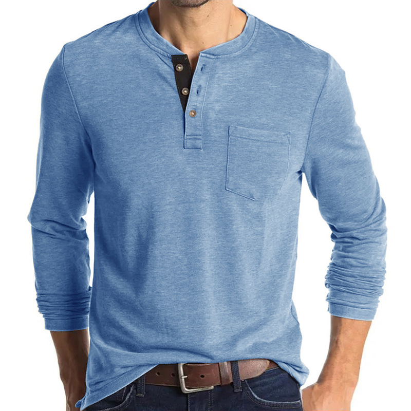 Herren Langarm Henley-Style T- – Undershirt Crew Neck Bewertung und Preis