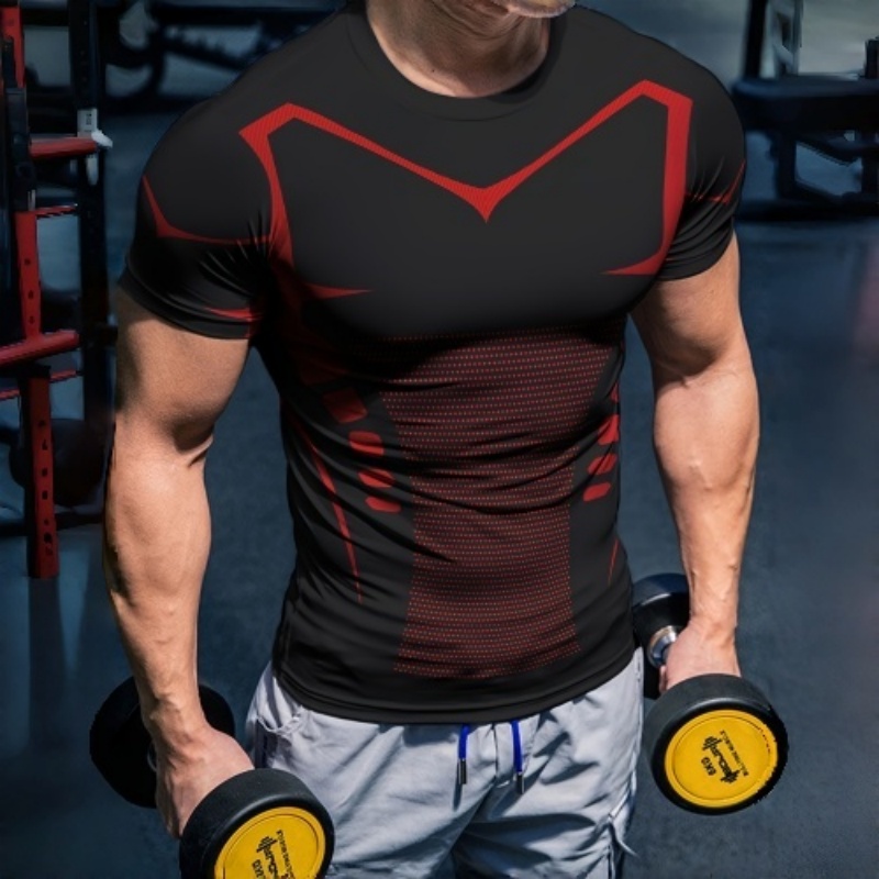 Herren 3D Rot-Schwarz Linien K – Compression Shorts Athletes Bewertung und Preis